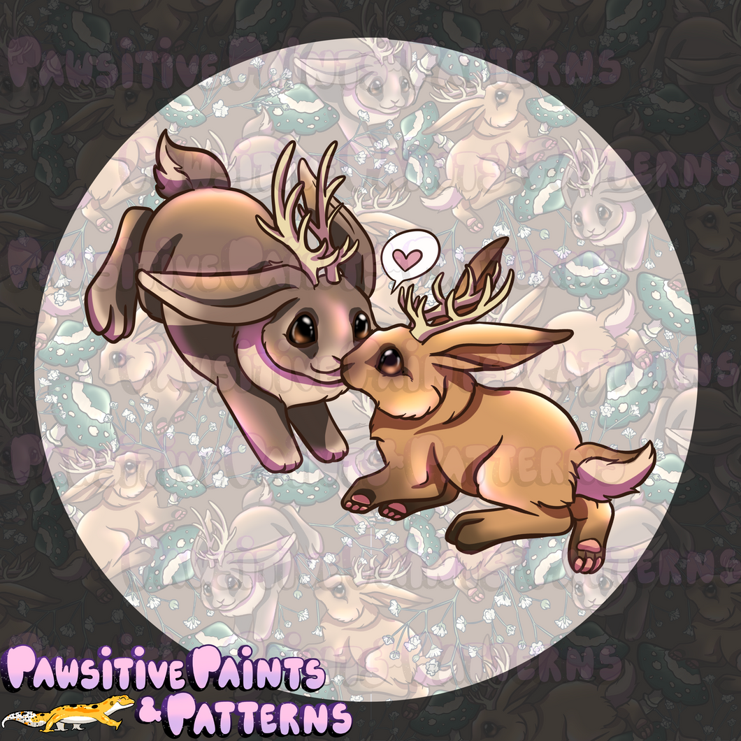 Cottagecore Cryptids: Jackelope PNG