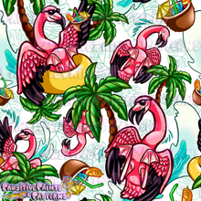 Load image into Gallery viewer, American Flamingo Party Florida Line Seamless File
