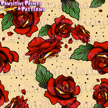 Load image into Gallery viewer, Traditional Tattoo Roses Seamless
