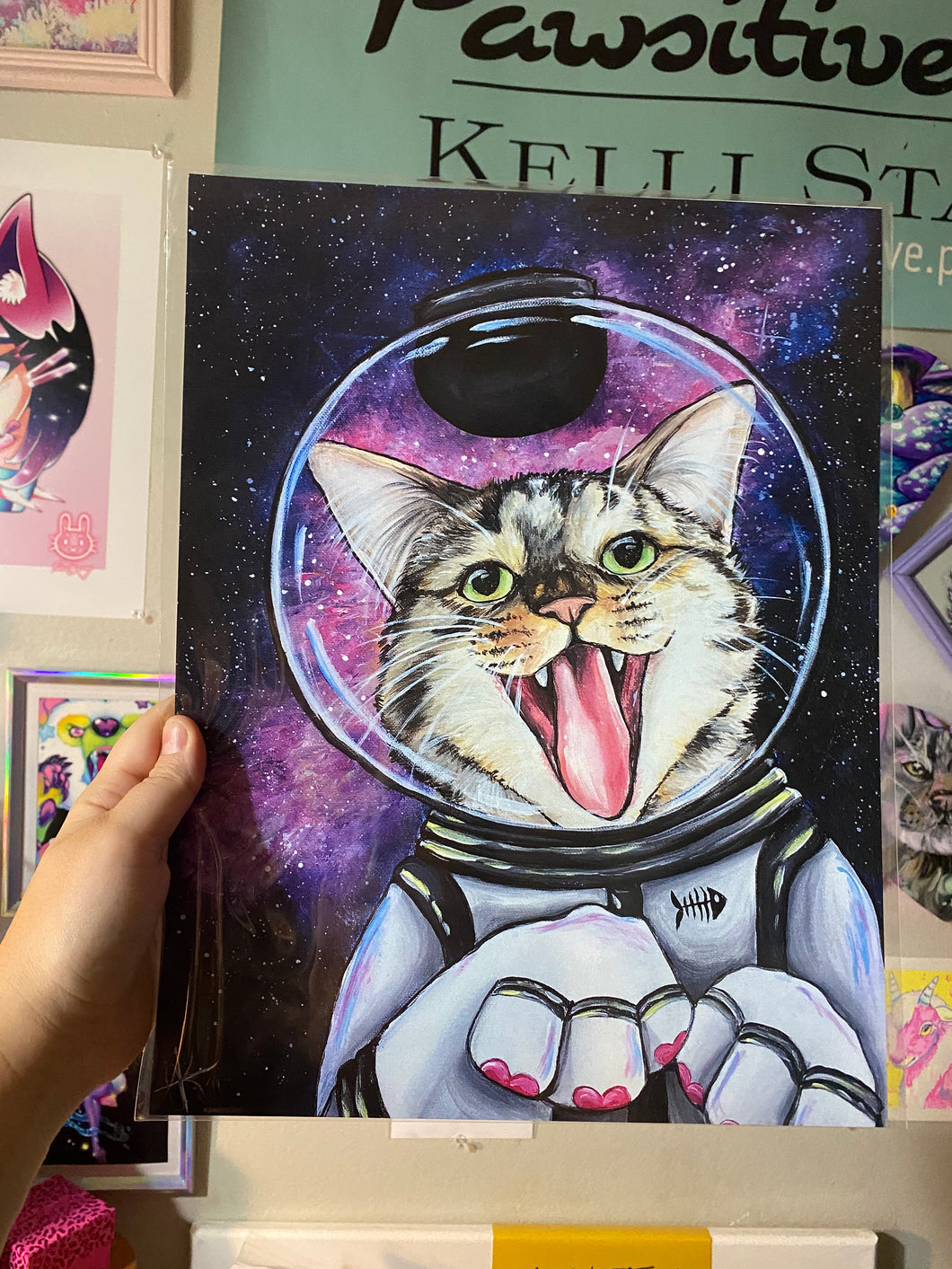 Astro Cat Print